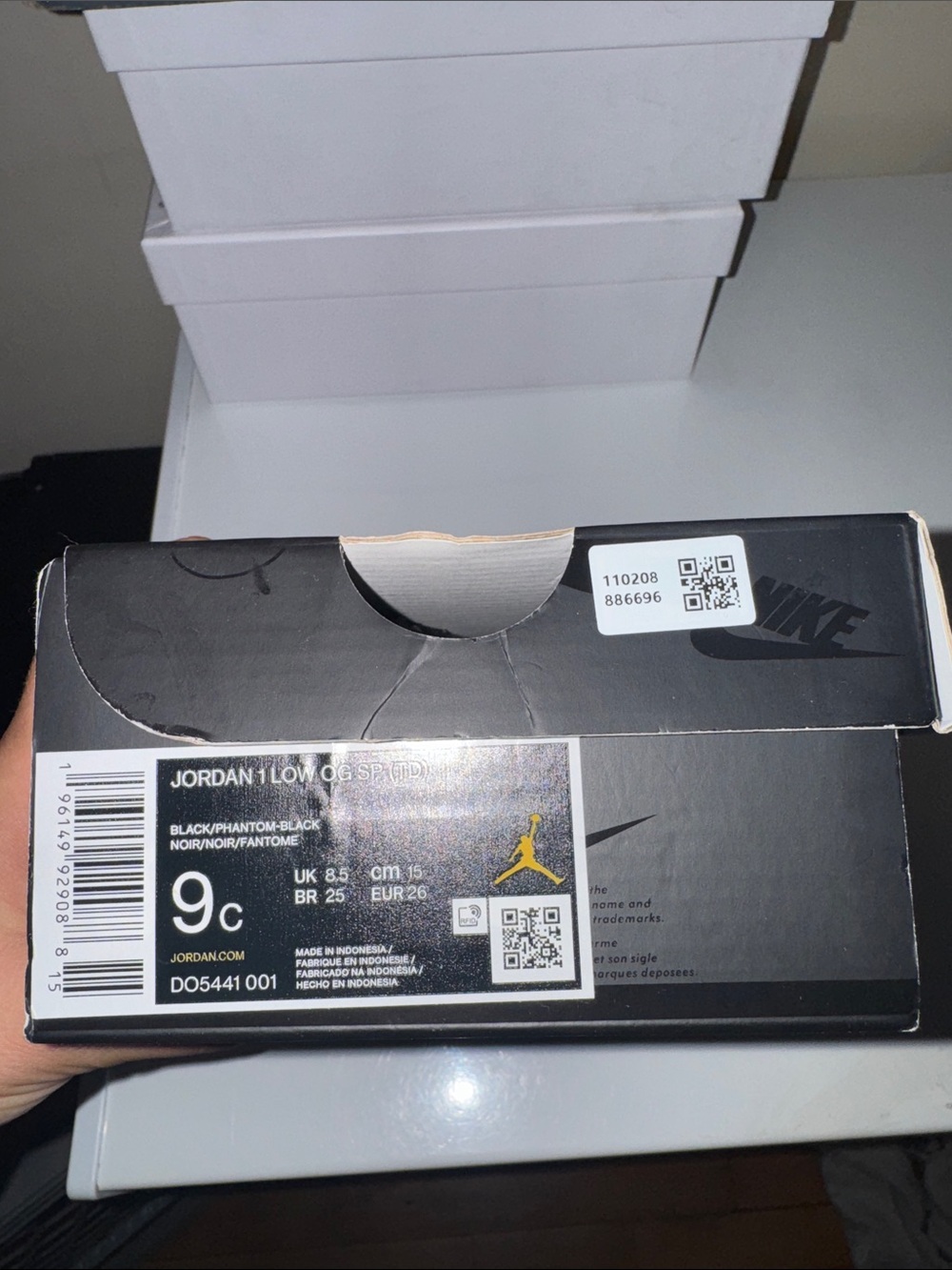 Travis Scott Kids Sneakers Jordan 1 Low OG SP Black/Phantom